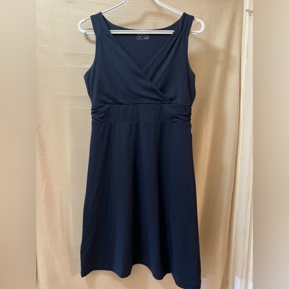 ⚫️ BOGO Eddie Bauer sleeveless sundress size medium navy blue summer dress - Picture 1 of 7